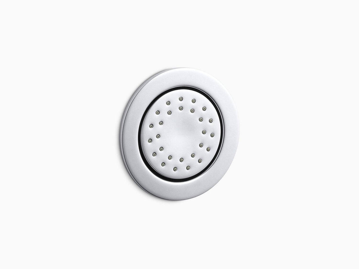 Brushed Moderne Brass Round Metal Body Spray B624