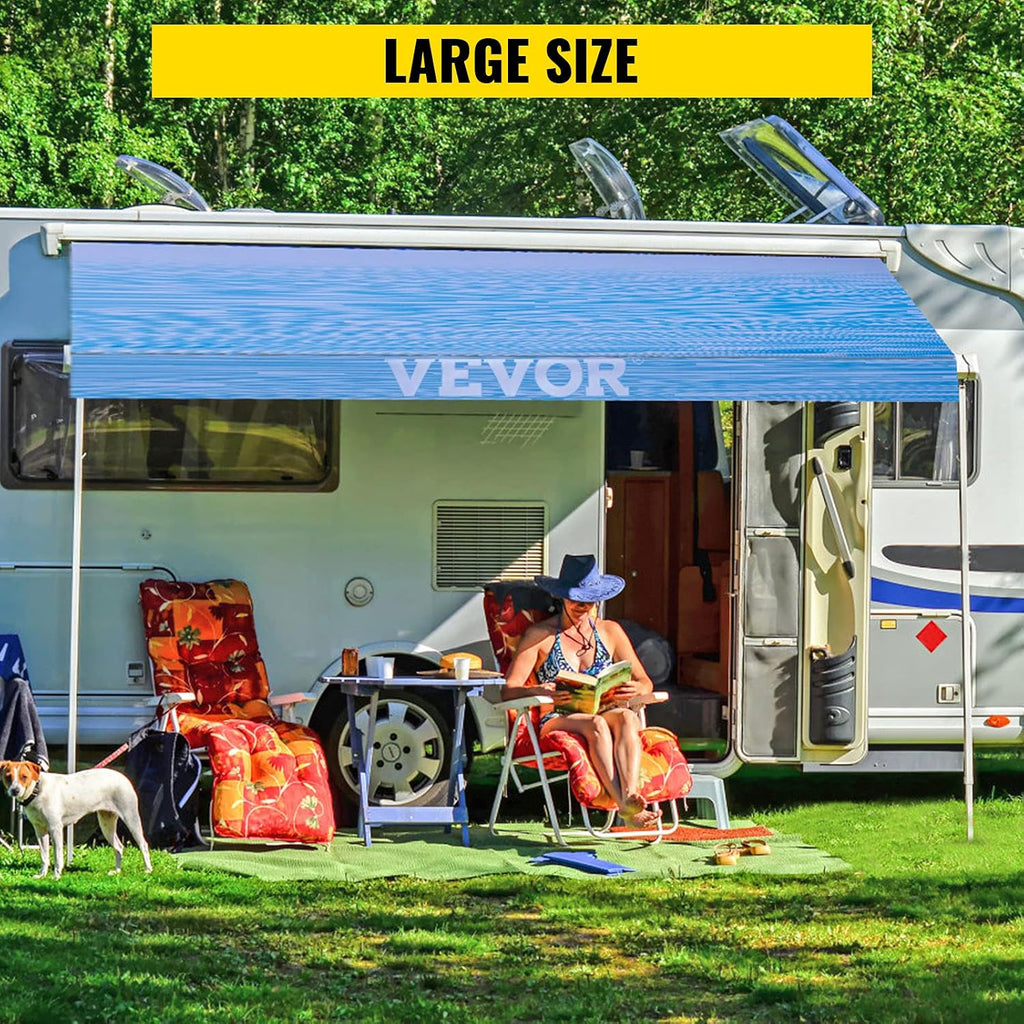 Ocean Blue 15oz Vinyl RV Awning Replacement Canopy S33892