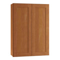 Assembled Plywood Shaker Wall Kitchen Cabinet Soft Close in Stained Cinnamo P8286