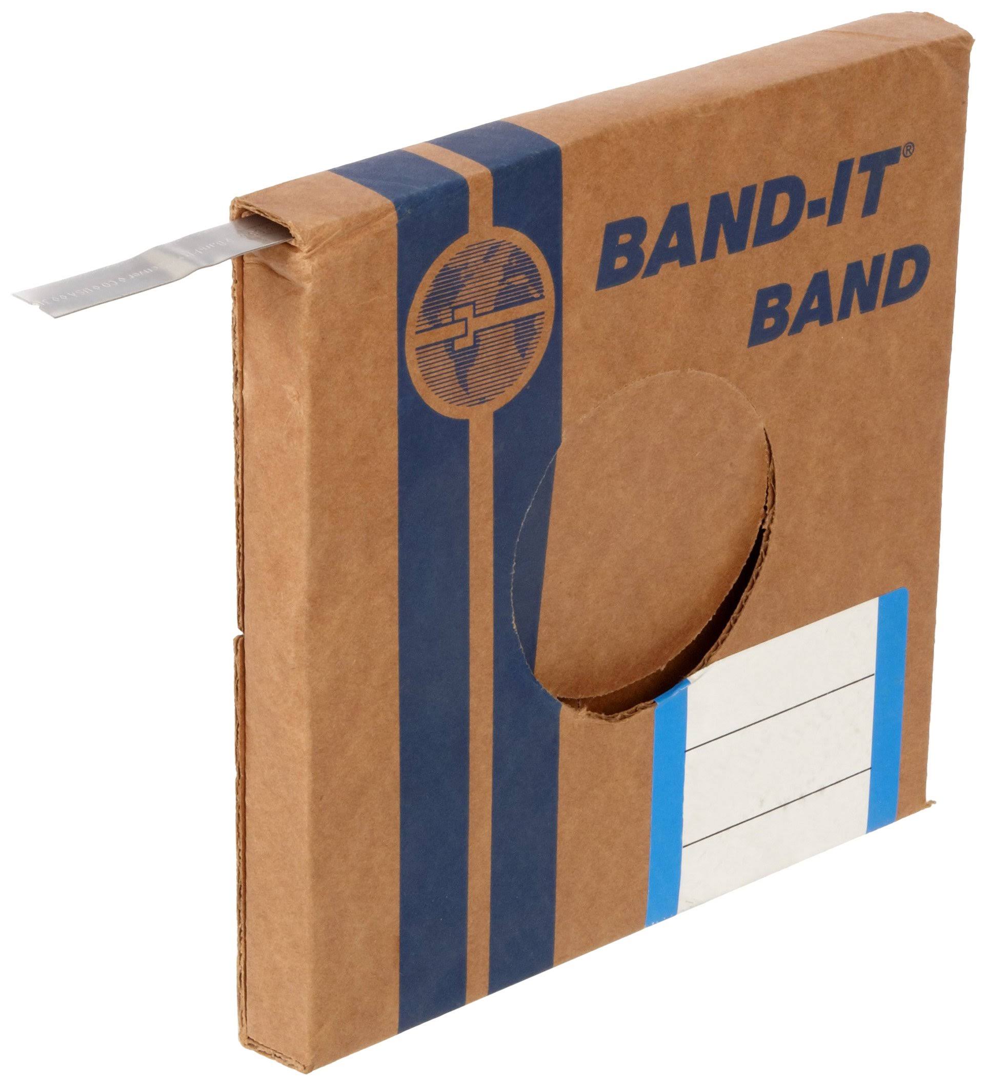 316 Stainless Steel Uncoated Band, 1.9cm Width x 0.08cm Thick, 30m Roll L3701