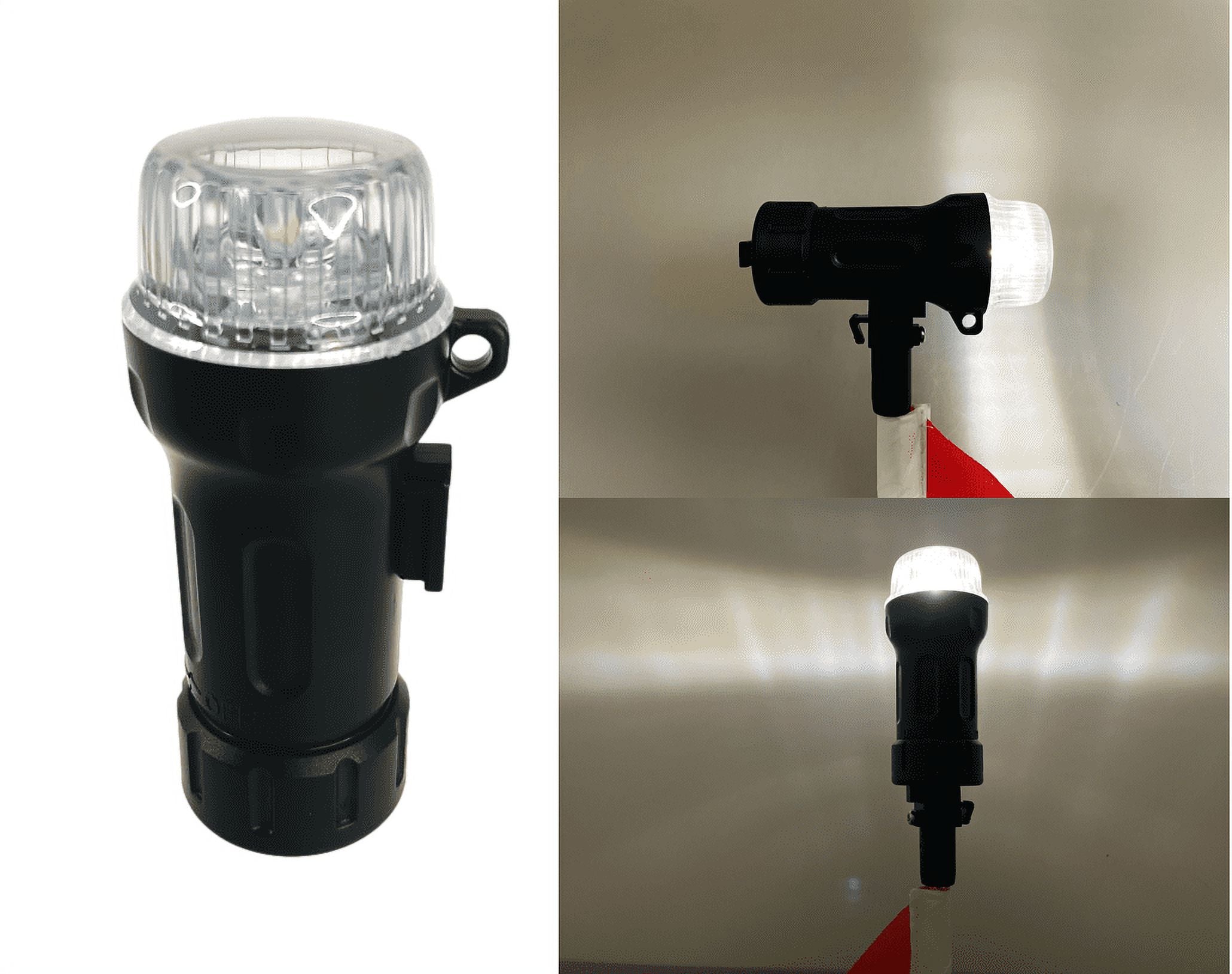 Red Triangle Flag Pole Socket Base Bronze Anodize Aluminum 5/16" Tube Foldable Pole with Light E554