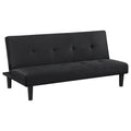 Black Upholstered Tufted Convertible Sofa Bed Z5049