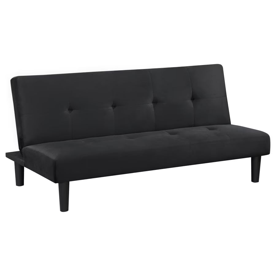 Black Upholstered Tufted Convertible Sofa Bed Z5049