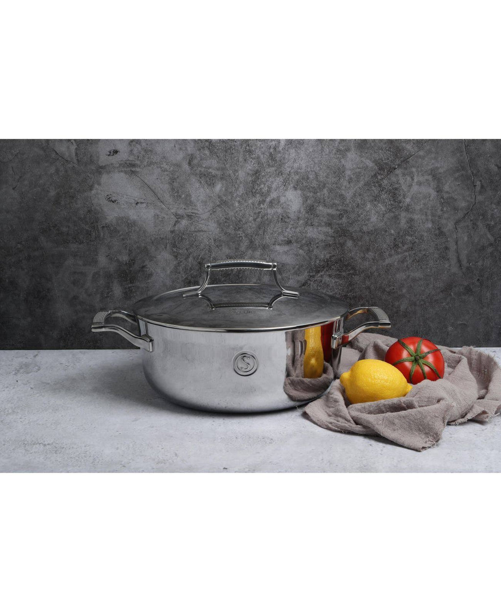4 qt. Tri-Ply Stainless Steel Chef's Pan with Lid O74854