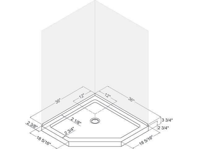 Neo Angle Shower Base L1291