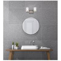 2 Lights Bath Sconce in Stain Nickel with Clear Shade W9061