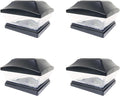 Brown 4 Pack Solar LED Post Cap Light B485