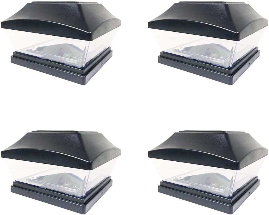 Brown 4 Pack Solar LED Post Cap Light B485