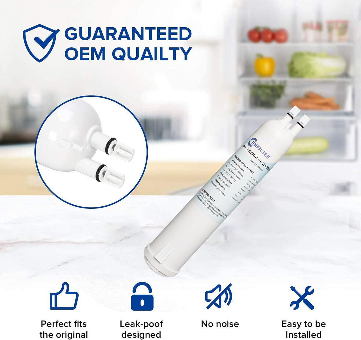 3 Packs Refrigerator Water Filter H90666