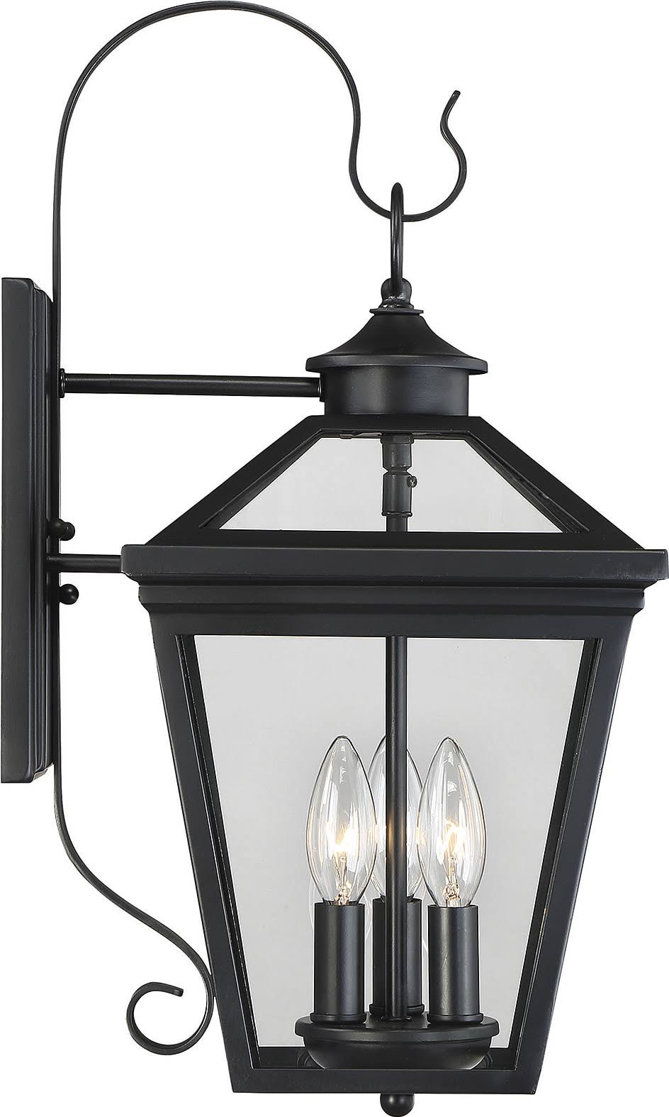 Black Steel Wall Lantern B837910