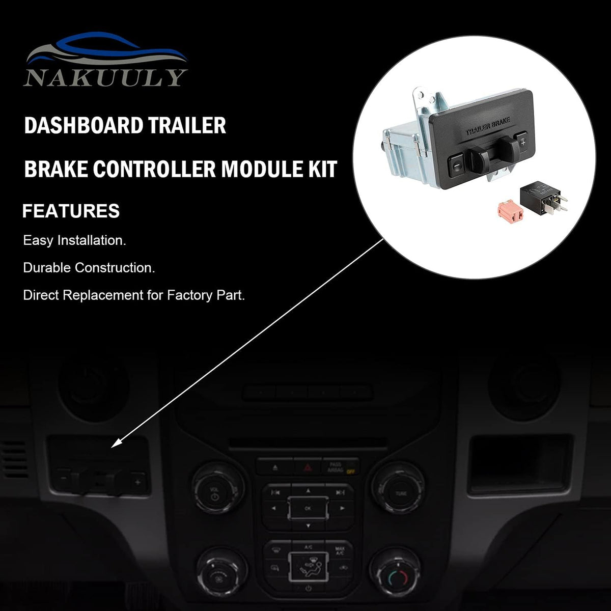 Dashboard Trailer Brake Controller Module Kit Truck Parts Interior Switches U59038