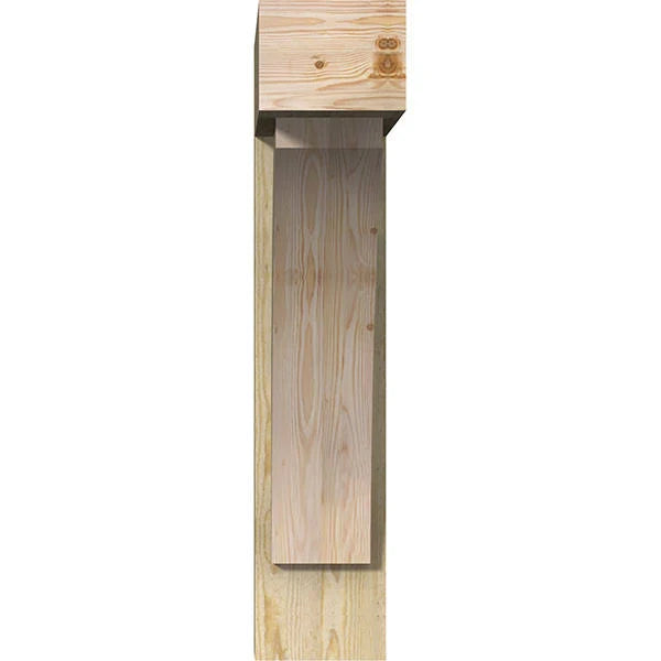 8x22W x 30x22D x 38x22H Rough Sawn Bracket with Offset Brace, Douglas Fir D945
