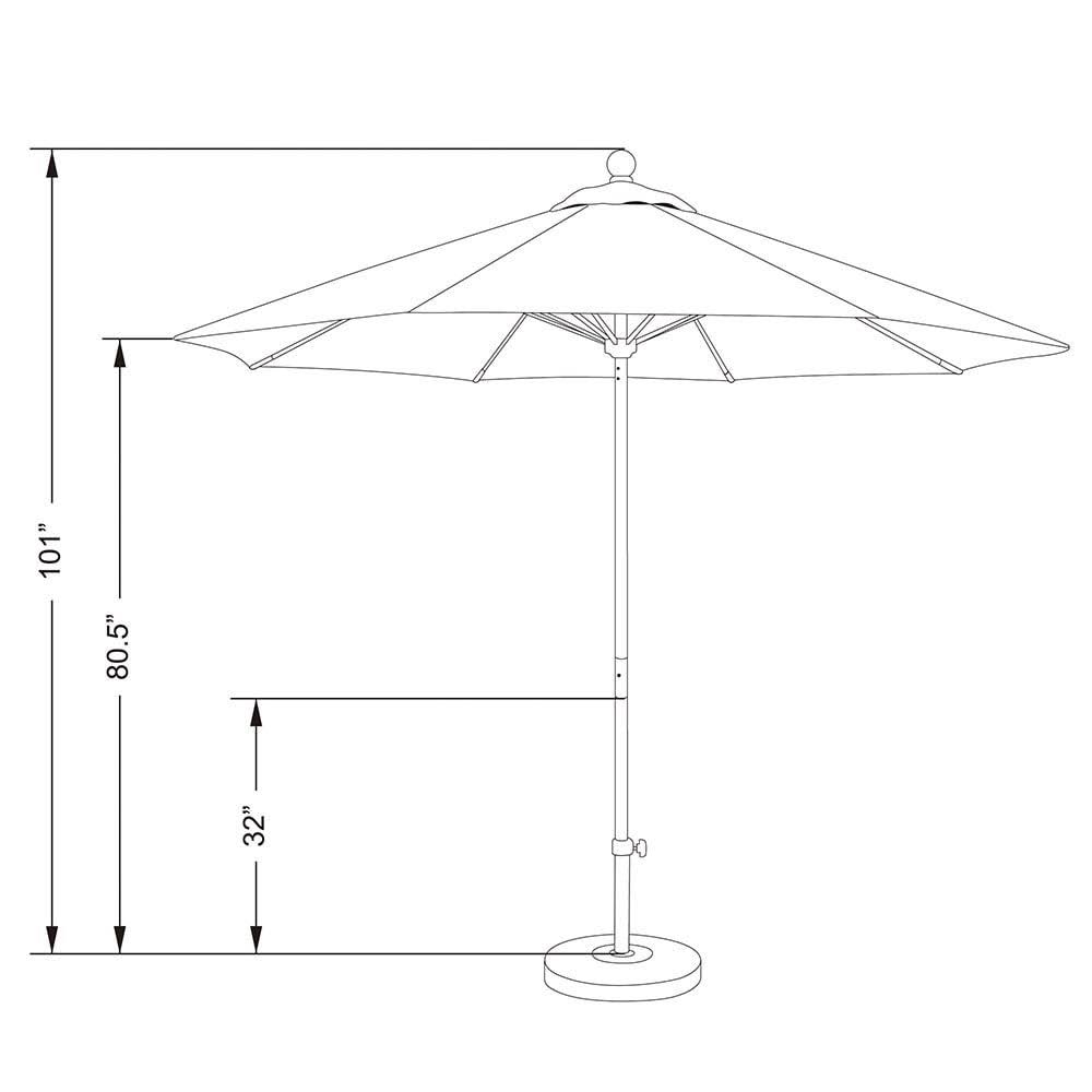 Bronze Fiberglass Market Umbrella Z671305