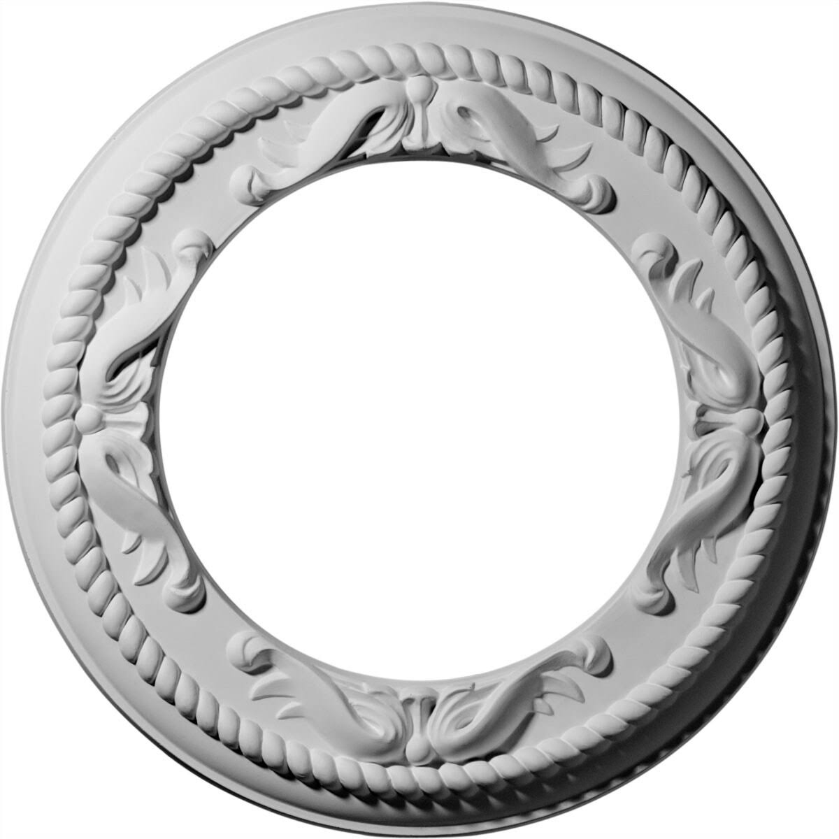 Roped Ceiling Medallion Hand-Painted Smokey Topaz L577023