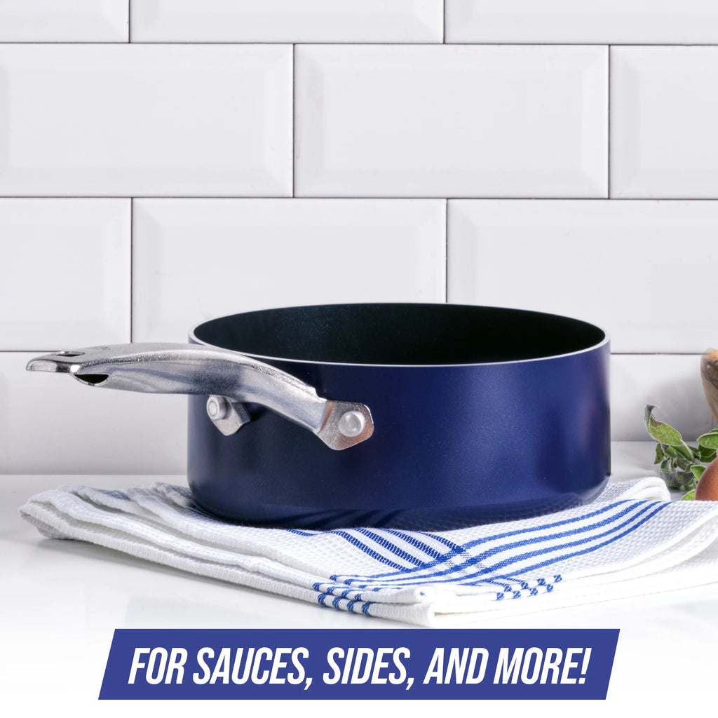 2 Quart Ceramic Nonstick Saucepan with Lid U329