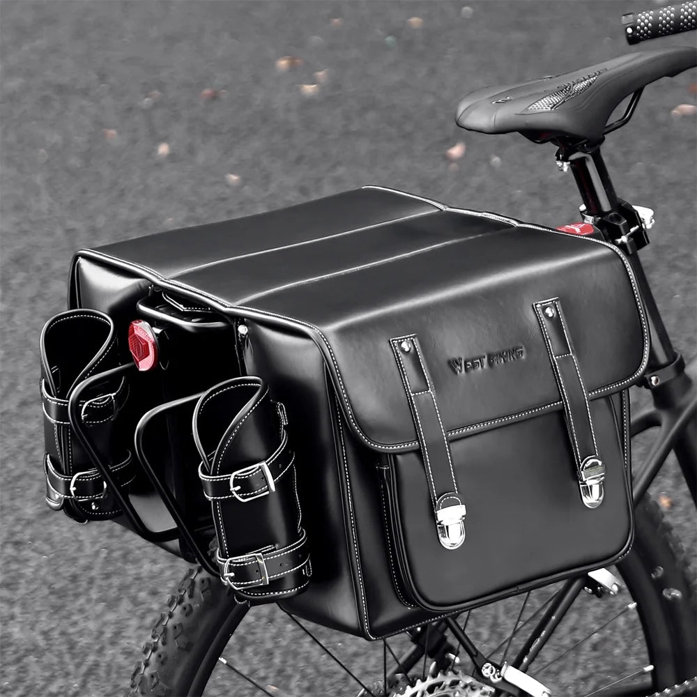 Retro Leather Bike Rear Bag N594
