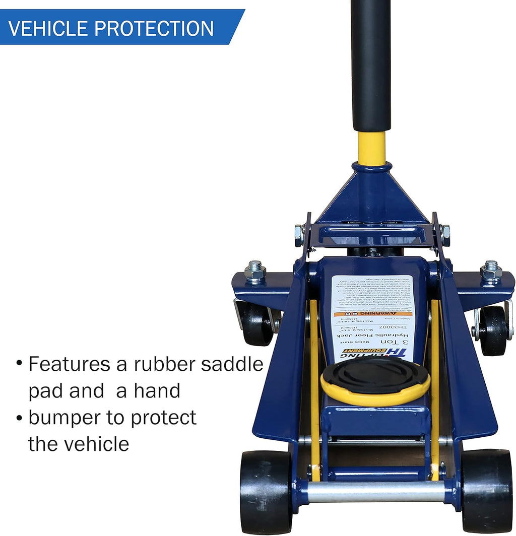 3 Ton Heavy-Duty Steel Hydraulic Floor Jack with Double Pumps O854564