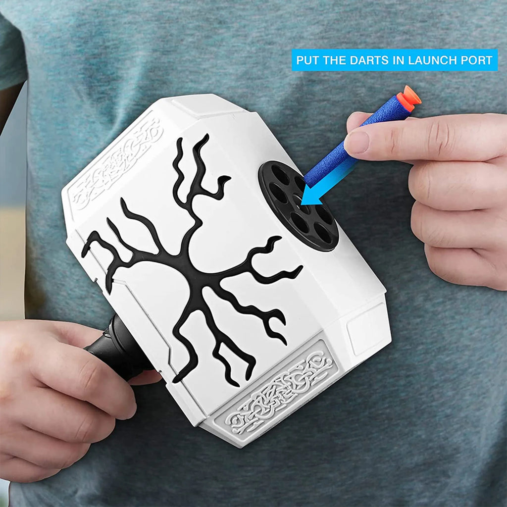 Thor Battle Hammer Toy Shooting Game Soft Bullet I637