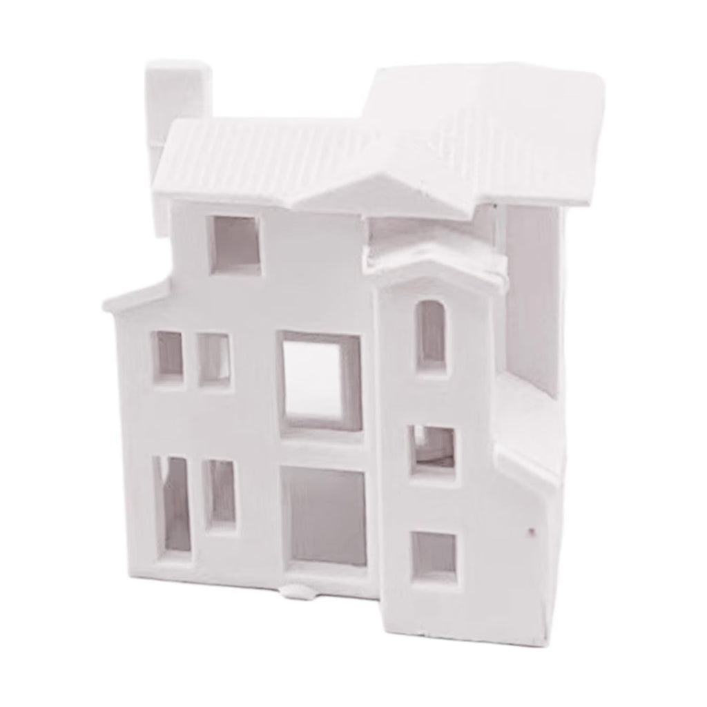 Miniature Dollhouse Scenes Building Train Unpainted House Decoration P2018