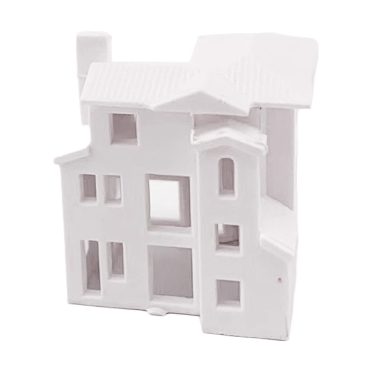 Miniature Dollhouse Scenes Building Train Unpainted House Decoration P2018