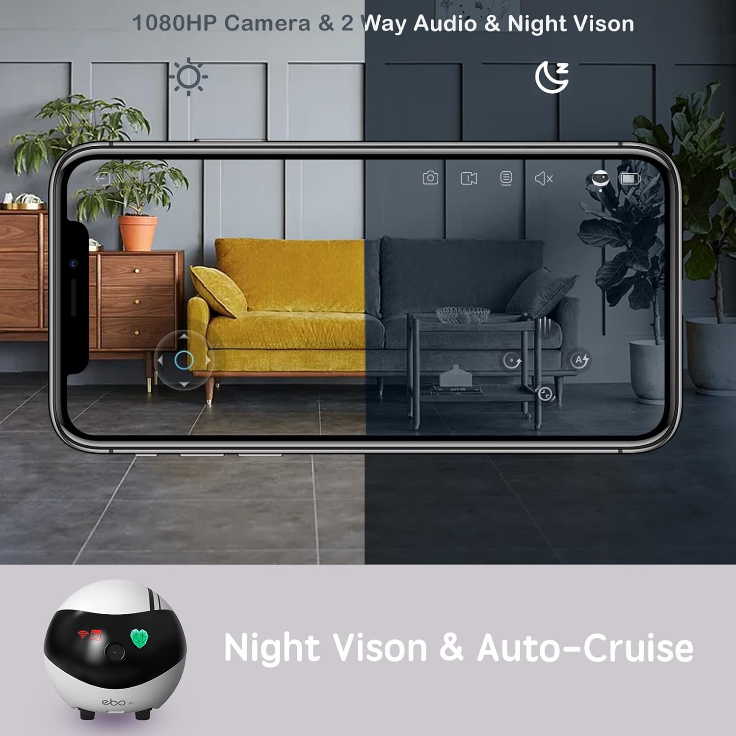 1080P HD Pet Camera Robot with Night Vision G781115