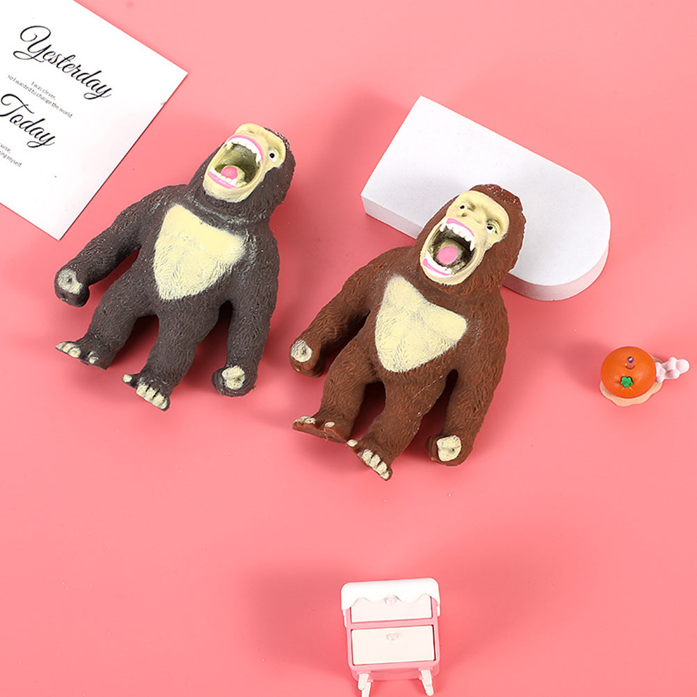 3 PCS Stretchy Toy Animal Gorilla Stress Elastic B313739