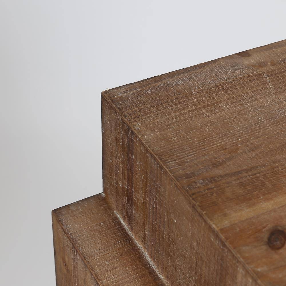 Multi-Color Wood Four Drawer End Table O897
