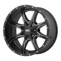 Satin Black Milled 17x8 Wheel B3334