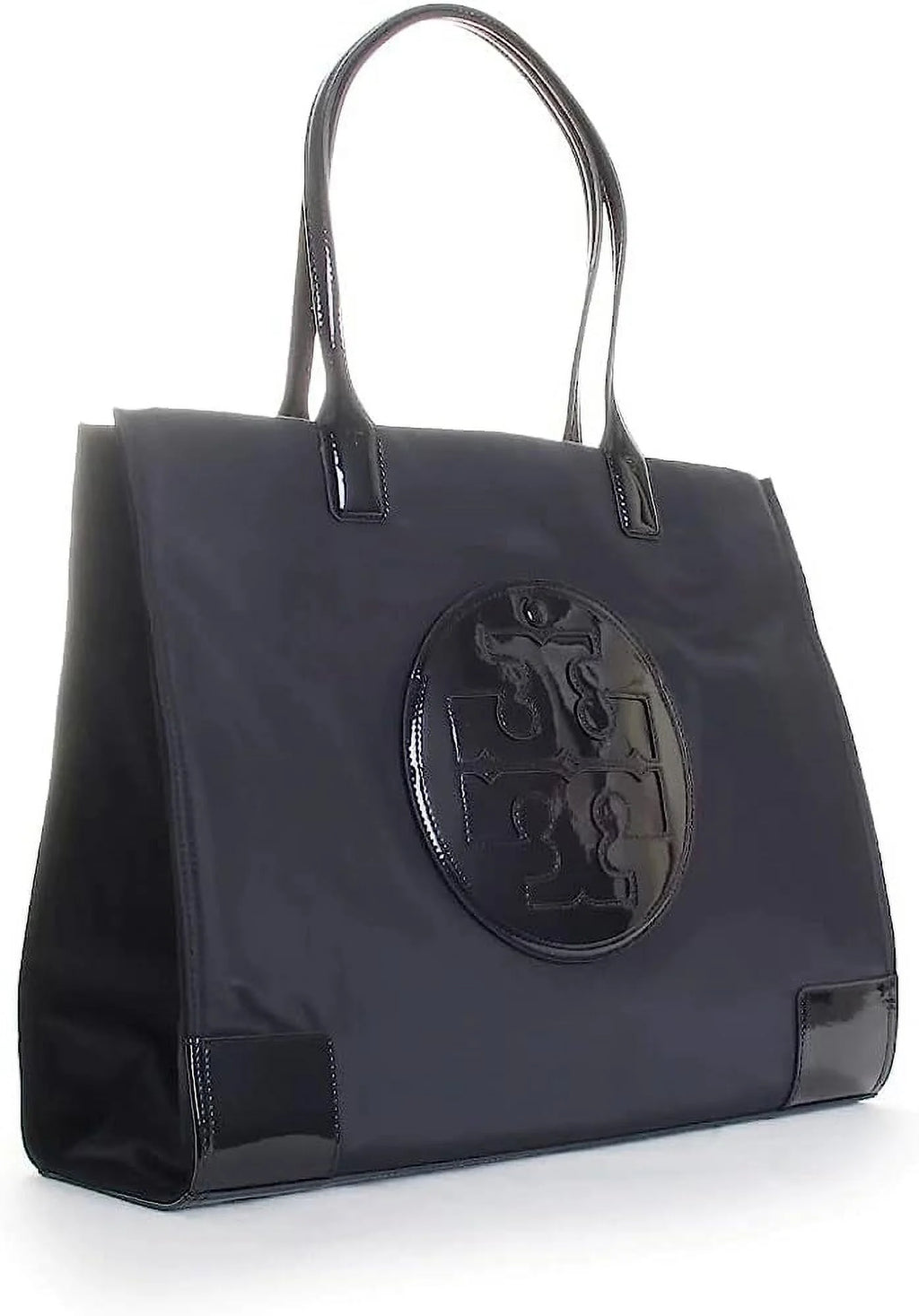 Black Patent Tote Bag O706