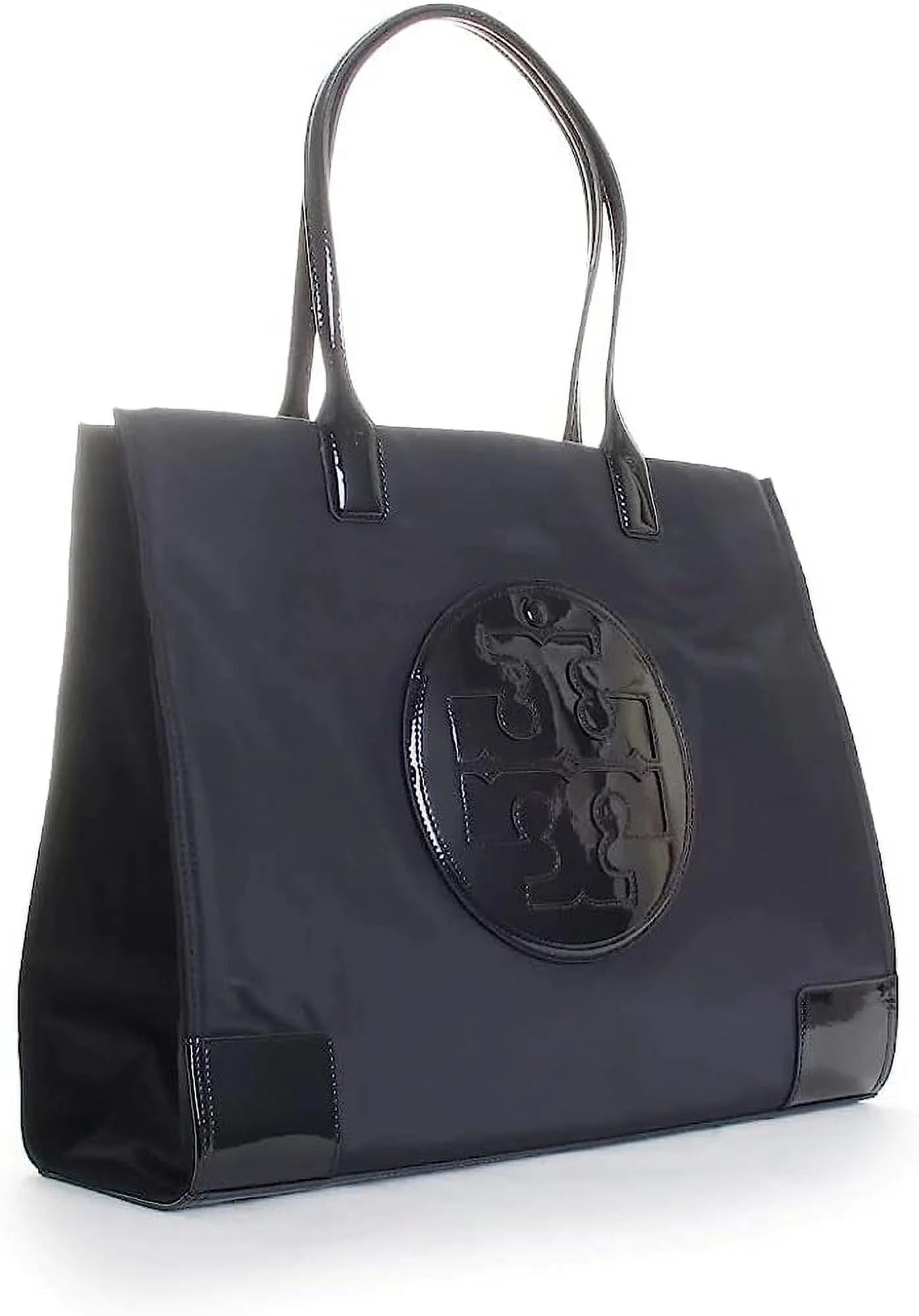 Black Patent Tote Bag O706