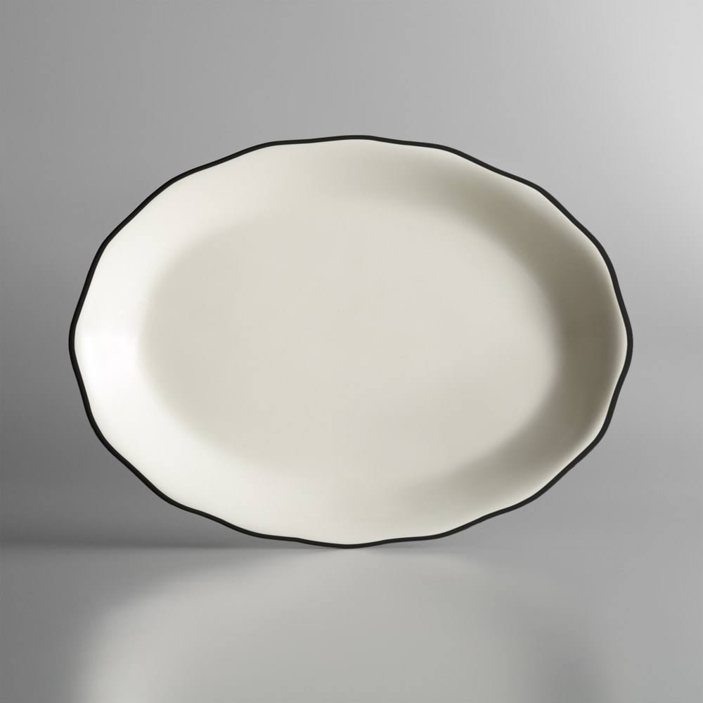 American White 11 5/8x22 Ceramic Oval Platter Q760450