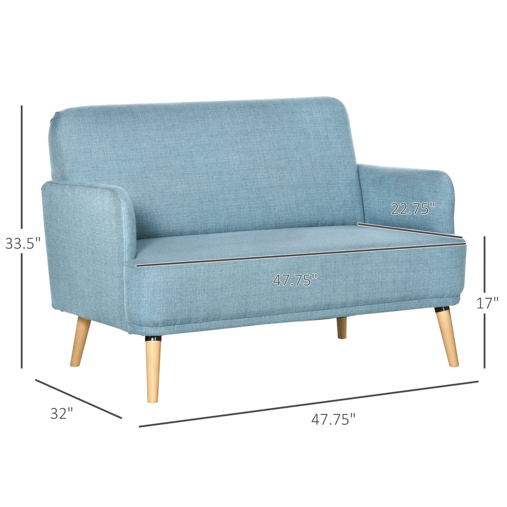 Blue Upholstered Loveseat Sofa U339160