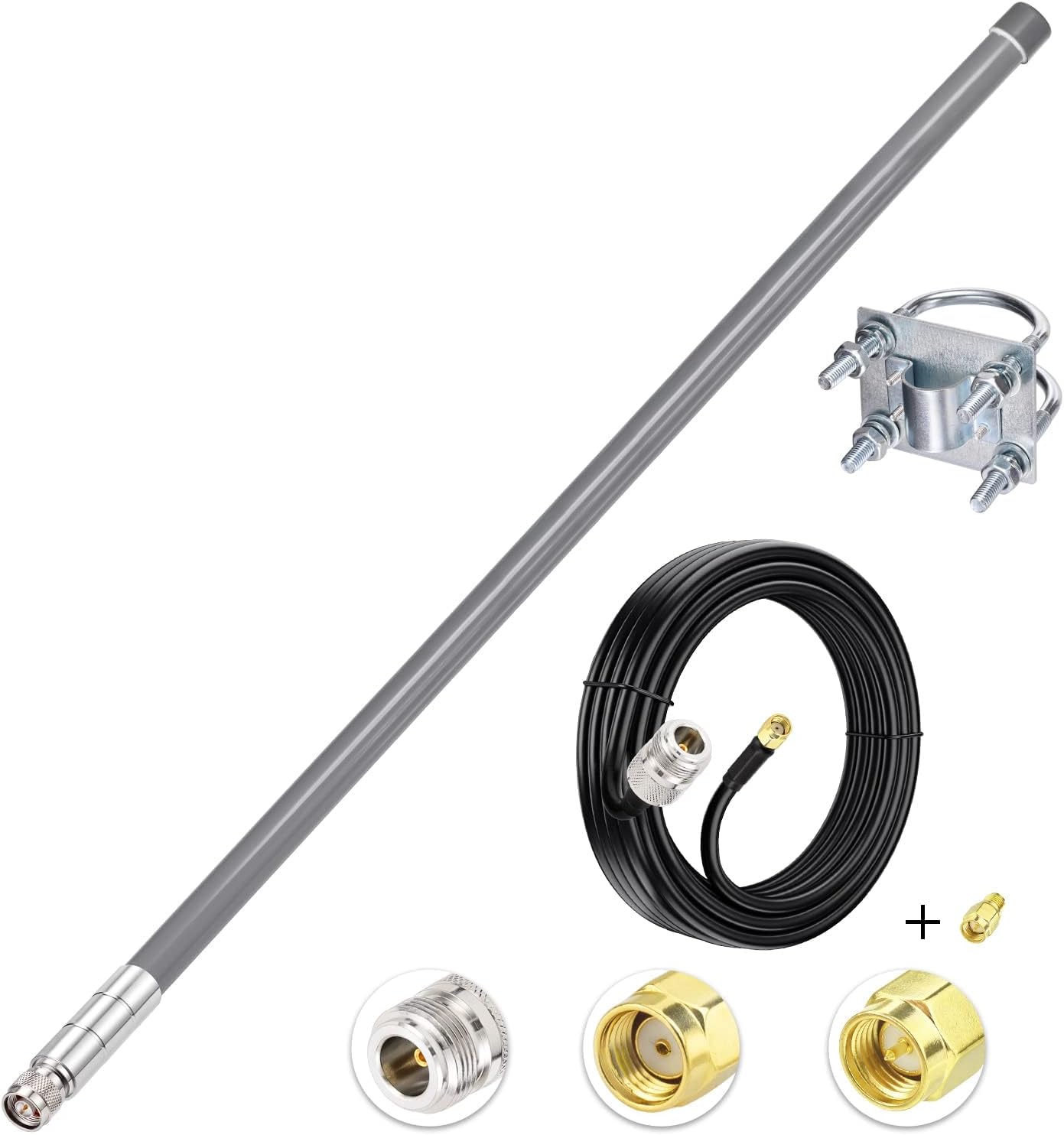 31.5inch 5.8 dBi 915MHz Antenna with 10ft Low Loss Cable D2088