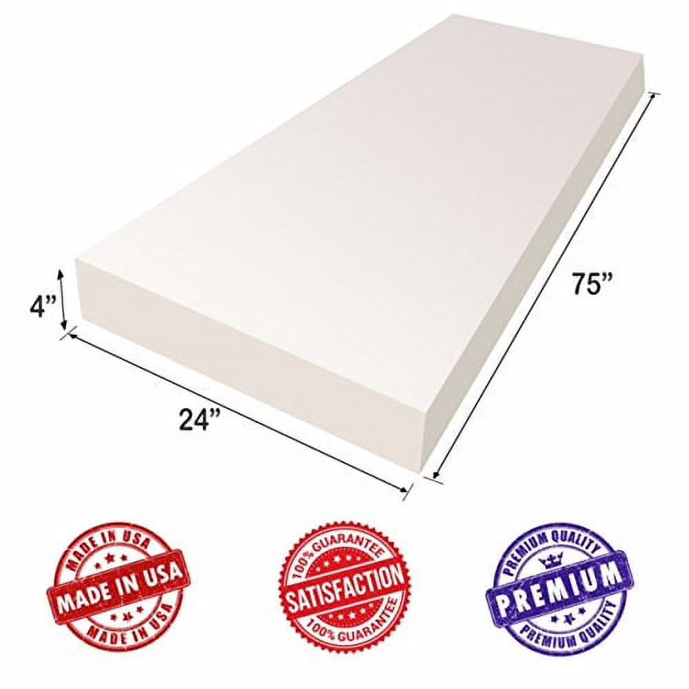 Upholstery Foam Cushion Sheet 4"x24"x75" High Density H508