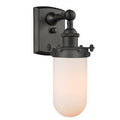 1-Light Armed Sconce Oil Rubbed Bronze White Q915041