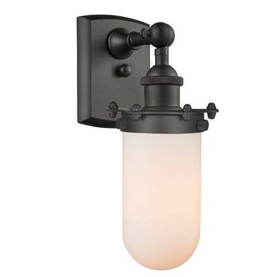 1-Light Armed Sconce Oil Rubbed Bronze White Q915041