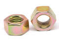 1 1/2x22-6 Coarse Thread Grade 9 Finished Hex Nut L9 - USA Alloy Steel Yellow CAD Plated / Wax Pk 16 N632