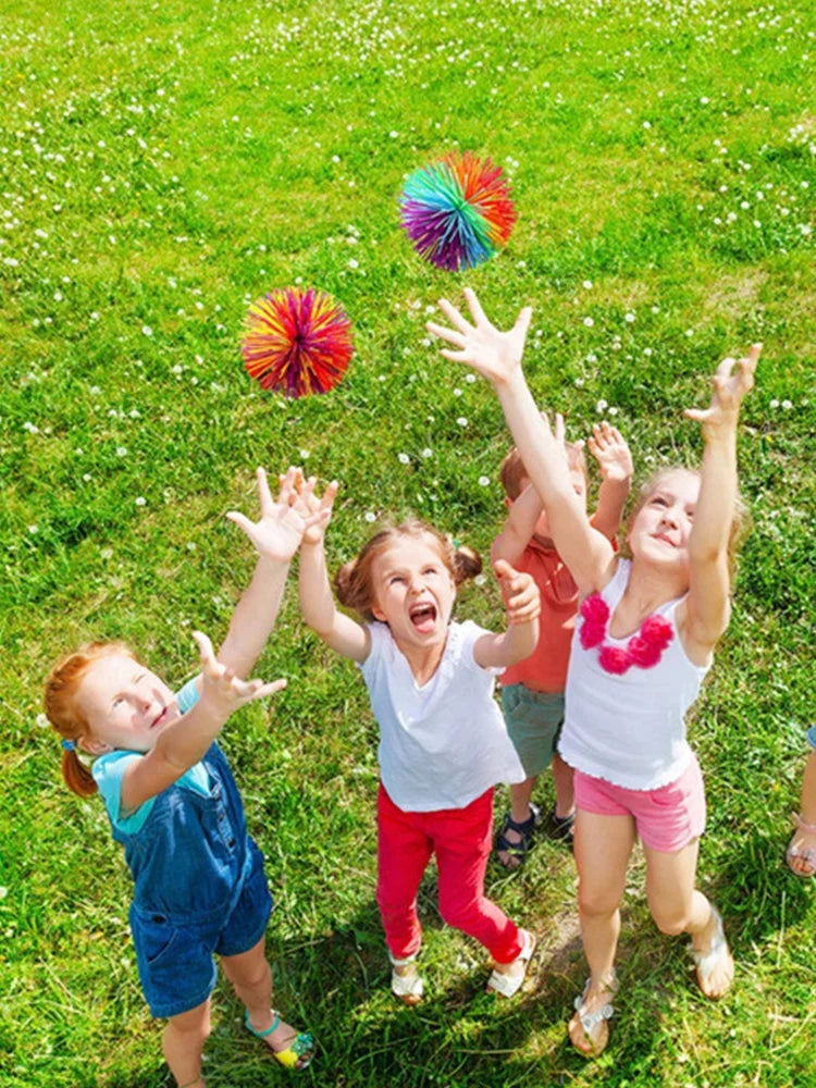 12pcs Silicone Sensory Rainbow Splat Balls T875
