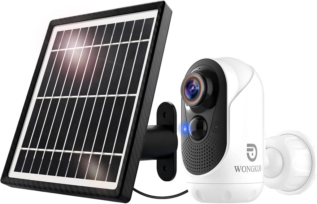 Solar Security Camera Outdoor Wireless 170° Wide View Battery Powered WiFi Night Vision Motion Sensor 2-Way Talk Waterproof A272