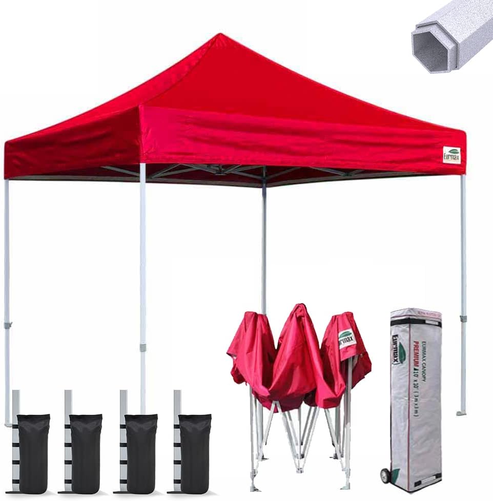 10'x10' Pop-up Canopy Tent with Heavy Duty Wheeled Carry Bag H25054