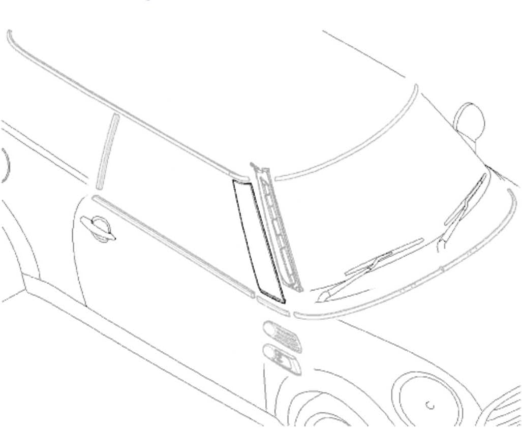 Right Side A-Pillar Post Trim Cover for Mini Cooper Clubman R55, Hardtop R56, Convertible R57 L5267