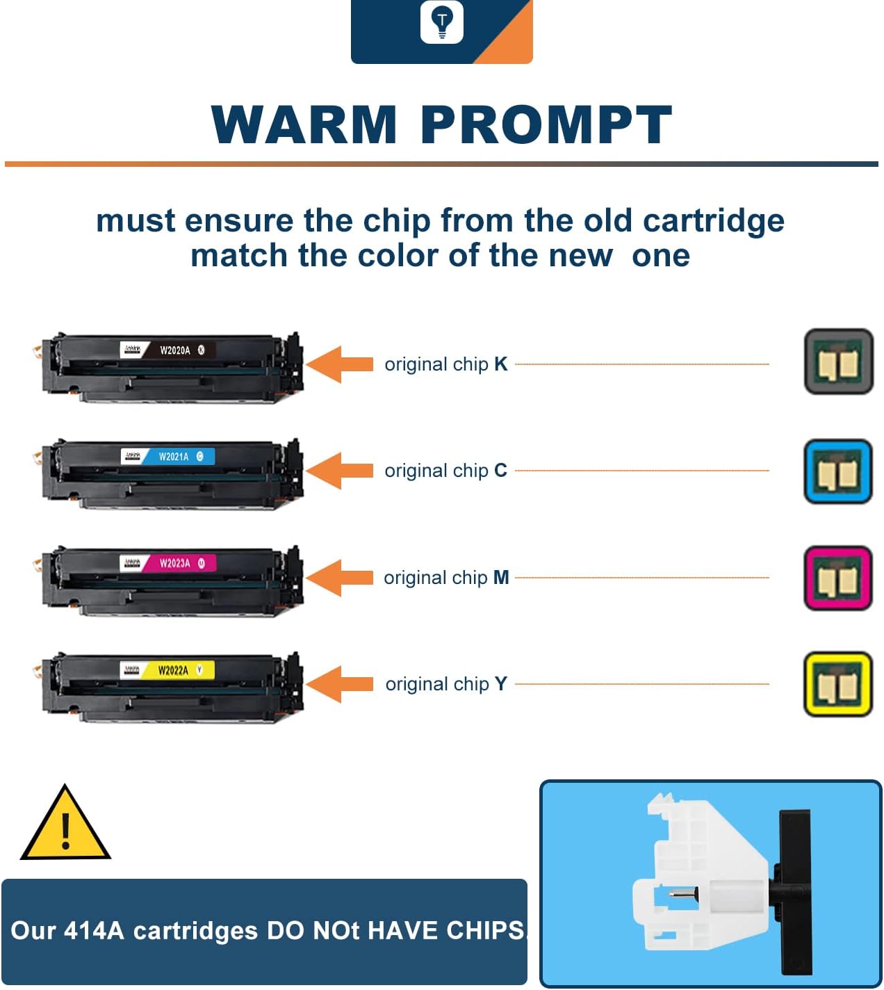 Compatible 414A Toner Cartridges 4-Pack for HP 414 Printer Ink P85059