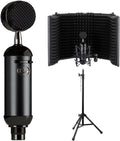 Blue Blackout XLR Condenser Microphone with Reflection Filter and Tripod Mic Stand S97940