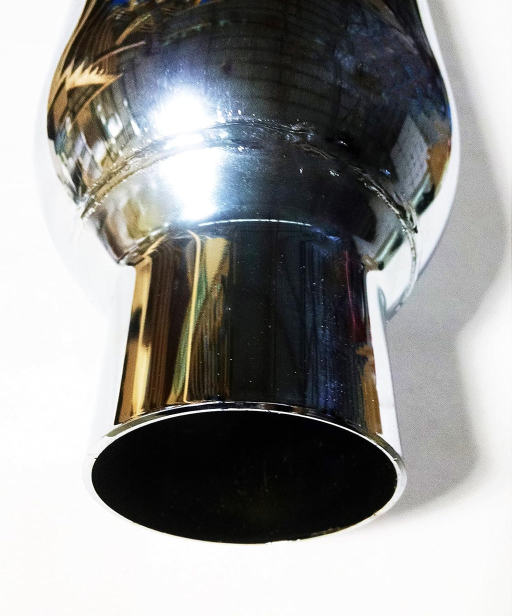 Chrome Slant Exhaust Tip 2.25" Inlet 5.00" Outlet 24.00" Long U56371