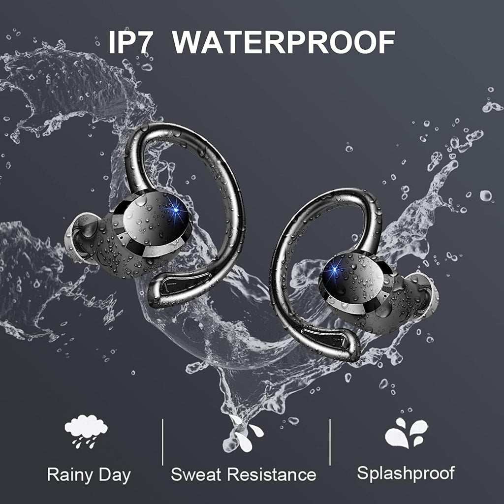 Wireless Bluetooth 5.1 Earbuds with Earhooks, IP7 Waterproof, 48H Playtime, Pack of 2 V214998
