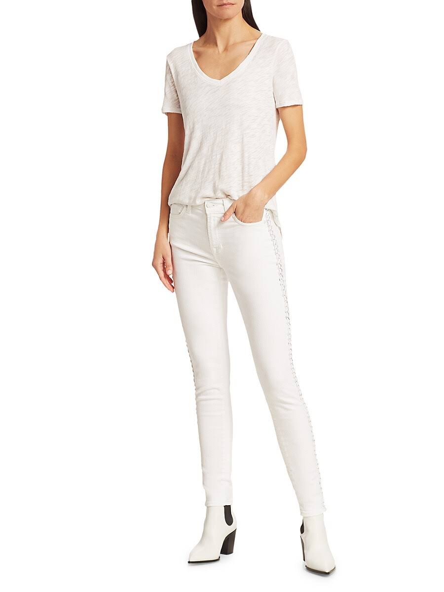 Clean White Ankle Skinny Jeans G477134