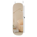White Lockable Wall Mounted Jewelry Cabinet with Mirror Y47050