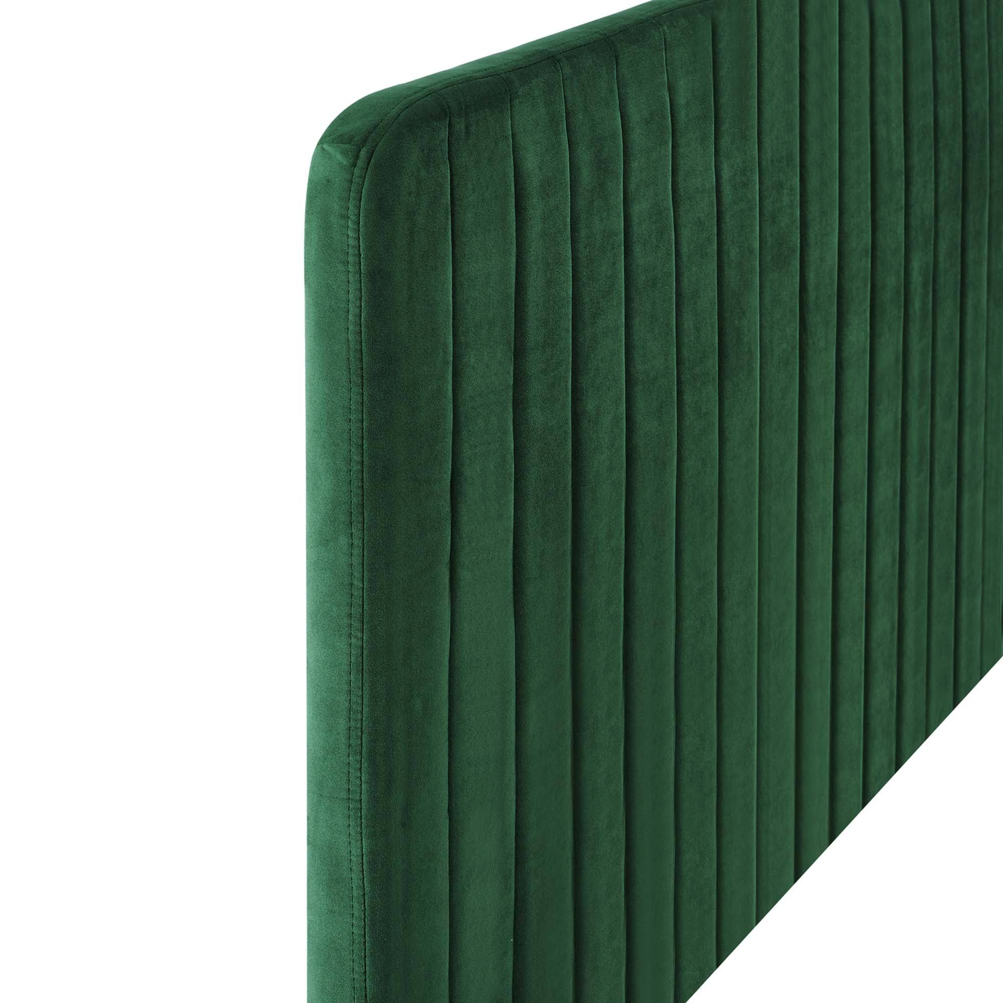 Navy Performance Velvet King/California King Headboard I3034