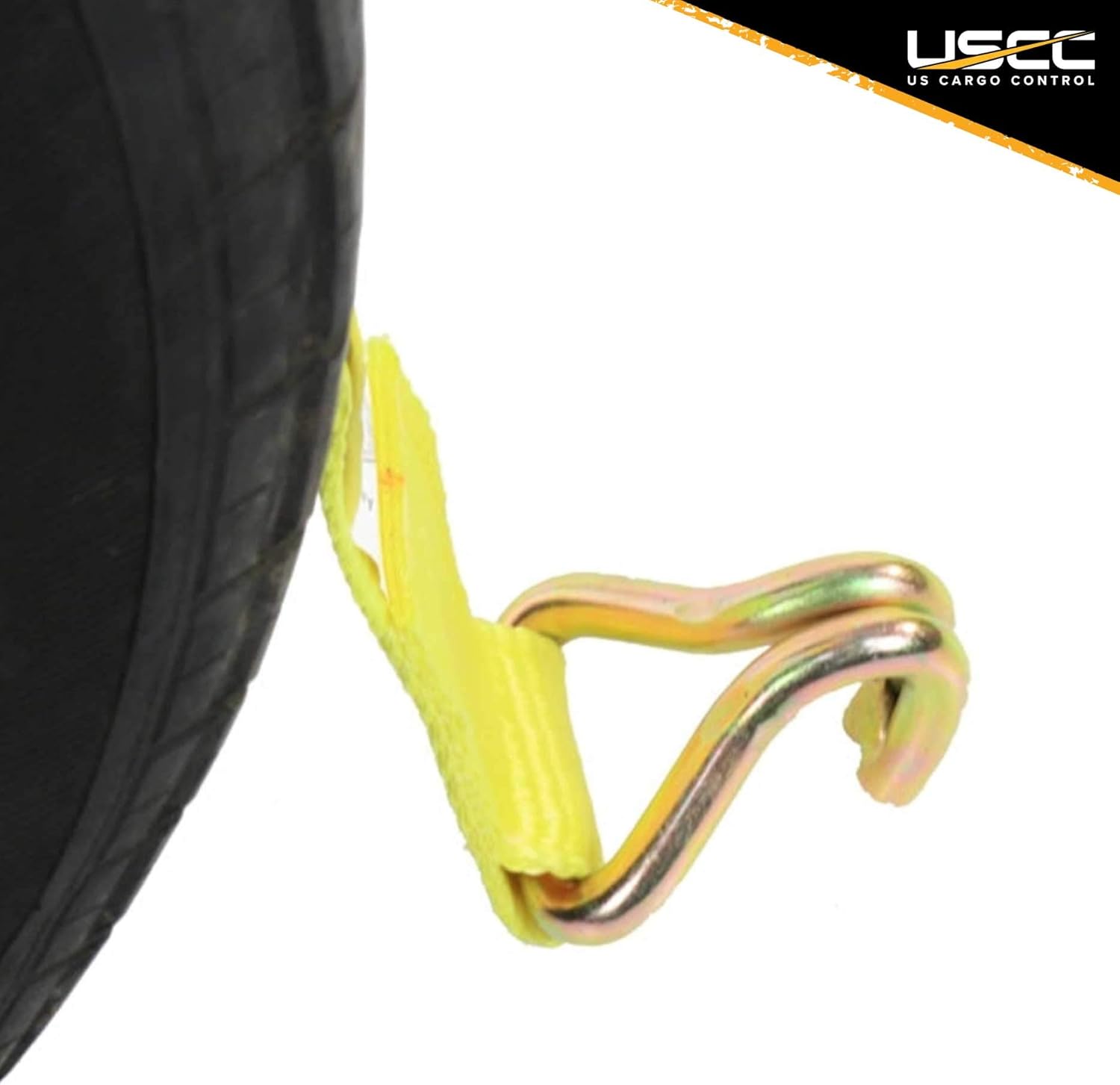 2-Inch Wide Polyester Wheel Strap with Ratchet, 3,333 Pound Working Load Limit, 4 Pack X39685