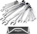 13-piece SAE Chrome Vanadium Steel Combination Wrench Set with Rolling Pouch H523